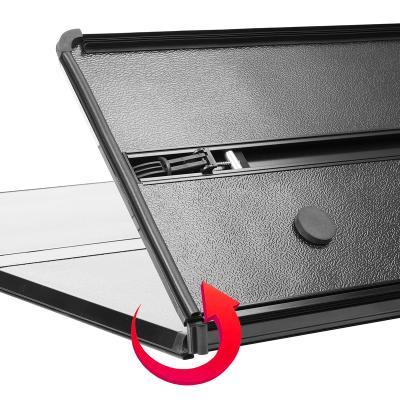 China NanGuan Waterproof Truck Bed Tonneau Cover For Toyota Tacoma From 2016 To 2022 With 60 Inch 5', Hard Pickup Truck Triple Bed Cover for sale