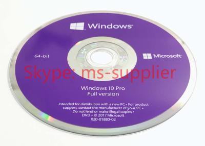 China Win 10 Pro OEM 64 Bit Package System Builder DVD 1 Pack  English / Portuguese / Italian / Polish / Japanese for sale