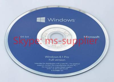 China Microsoft Windows 8.1 Pro Pack DVD System Builder , Windows 8.1 Retail Box for sale