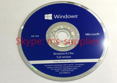 China OEM Windows 8.1 Pro Pack Full Version , Original Data Windows 8.1 64 Bit Product Key for sale