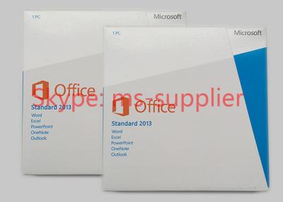 China Microsoft Office Standard 2013 Retail Version 1 DVD and 1 Key Card Pack Software for sale