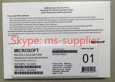 China 25 estándar 2008, empresa del OEM R2 de Windows Server del inglés de CLT del servidor de la ventana en venta