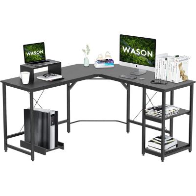 China Other Wholesale Cheap L Shaped Corner Computer Desk Metal Frame Office Desk for sale