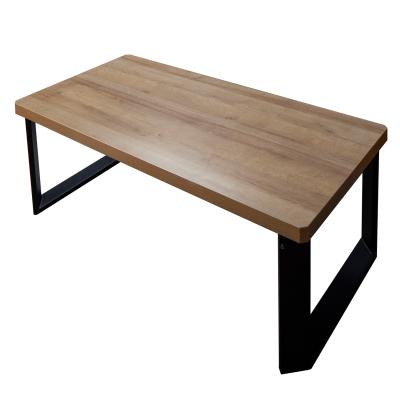 China Modern Unique Modern Stable Dorm Furniture Wooden Home Side Table Coffee Table With Metal Frame for sale