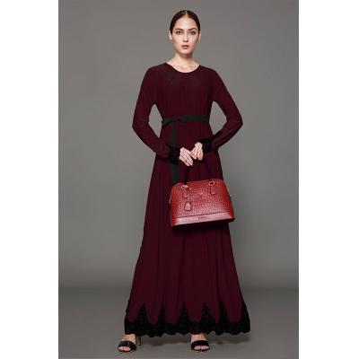 China 2019 Polyester Women Muslim Abaya Turkey Middle East Muslim Dress Ramadan Abaya Elegant Islamic Clothing for sale