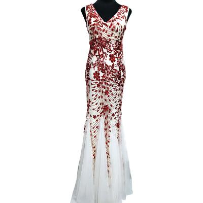 China Fashion Viable Wholesale Sequins Sleeveless Maxi Lady Evening Dress For Women Long for sale