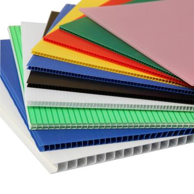 China V2 Flame Retardant Waterproof Polypropylene PP Plastic Twin Wall Corrugated Sheet for sale