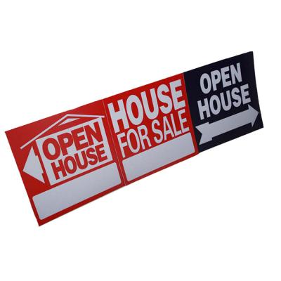 China Lightweight / Easy Process / Unchanged By Plastic Water PP Sign Board Design Samples With H Stake for sale