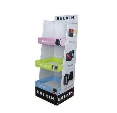 China Recyclable Floor Stand Cardboard Corrugated Polypropylene Folding Display Stand for sale