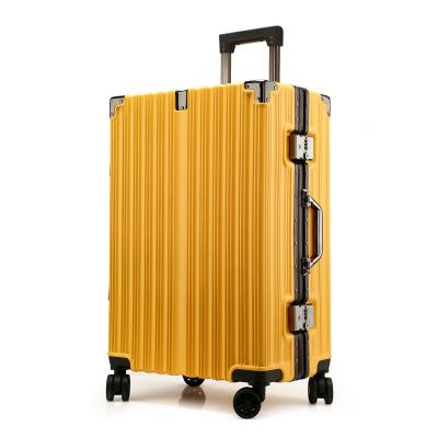 China 2021 Wholesale PC Hot Sale Aluminum Frame Trolley Luggage Travel Business Leisure Luggage for sale