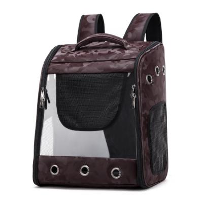 China Viable Wholesale Pet Capsule Backpack Transparent Travel Cage Pet Backpack for sale