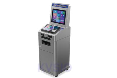 China Cash Payment Card Dispenser Kiosk Dual Screens 300 Lumens/M2 Brightness Monitor for sale