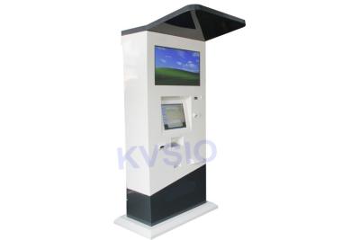 China Dual Screen Self Payment Kiosk Waterproof Featuring With Cash Acceptor for sale