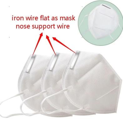 China Disposable medical galvanized KN95 mask and nose mask spport wire professional quality, ample supply for sale