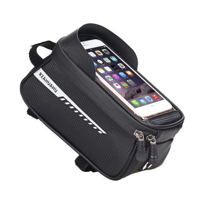 China Waterproof Front Beam Bag Mountain Bike Fasion Tube New Saddle Pack Main Pack Mobile Phone Saddle Pack for sale