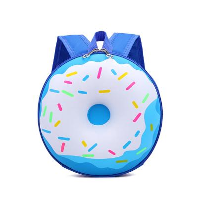 China Cute Donut Backpack Kindergarten Kids Waterproof New Schoolbag Cartoon Boys And Girls Light Rainbow Creative Backpack for sale