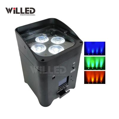 China Concert Stage Wedding Light Rgbw 4x18w Battery Freedom Par Wireless Remote Control Wireless Uplight For Wedding Party Light for sale