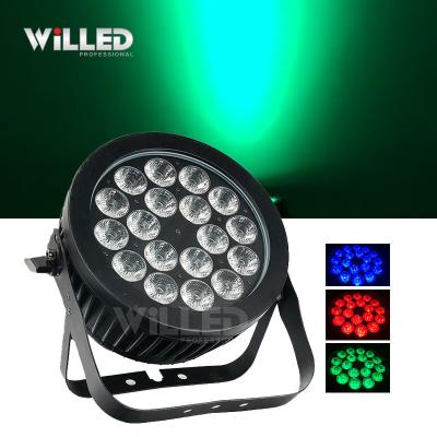 China Silent Parcan 18X 10W RGBW IP65 Waterproof Flat LED Parcan Stage Par Light DJ Outdoor Disco Light For Outdoor Party Light for sale