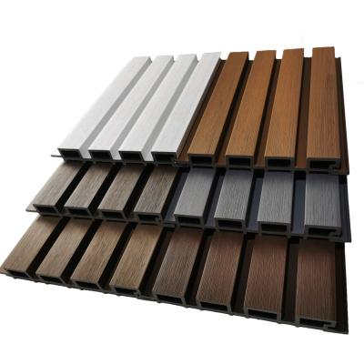 China Waterproof eco-friendly indoor wpc fluted 150 wpc 160 panels wood decorative grain laminated wpc wall panels for sale