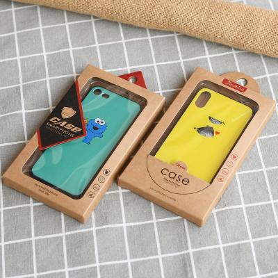 China Senlancase Recyclable Print Mobile Cell Phone Case Retail Packaging Box Kraft Paper Custom Phone Cases Retail Box for sale