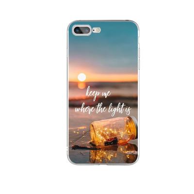 China Colorful Senlan Personalized Custom Name Text Soft Clear Phone Cases Cell Phone Accessories Cover For iPhone 8 for sale