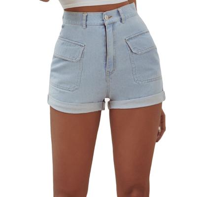 China Wholesale Comfort Breathable Light Color Summer Factory Denim Fashion Tight Shorts for sale