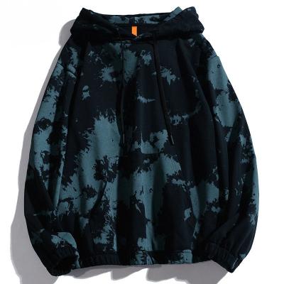 China 100%Cotton manufacturers promote cost effective men tie dye high street cool simple black hoodie for sale