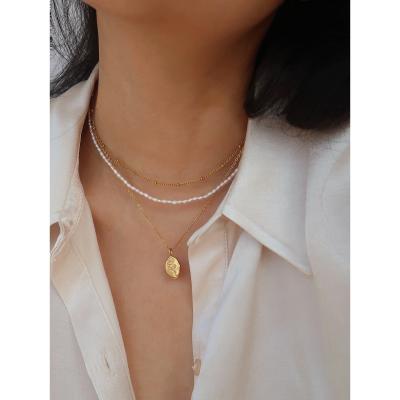 China 316L Stainless Steel Rose Flower Necklace Charm Cut Out Fashionable Seal Flower Irregular Choker For Women 316L Stainless Steel Rose Flower Necklace Cut Out Pendant Jewelry for sale