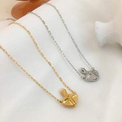 China Unusual Kettle Pendant Allotype Bottle Necklace Allotype Pendant Necklace Personalized Creative Titanium Steel Paperclip Chain Necklaces for sale