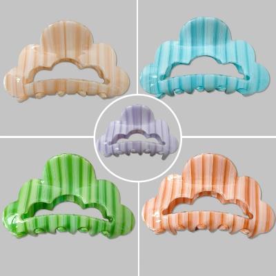 China 5 Colors Beautiful Acetate Clouds Beautiful Hair Clip H0033 Exciting Colors 5 Grasping Clip For Women Swim Cute Resin Hair Claw Cuts Hair Girl Accessories for sale