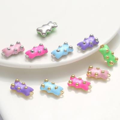 China Enamel Pendant Colors Back Jewelry 3D Accessories Handmade Cute Enamel Pendant Colors Back Jewelry 3D Accessories For Women Candy Colored Earrings Necklace Pendant Jewelry DIY for sale