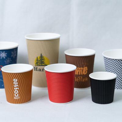 China Disposable Disposable Hot Drink Packaging 7 Oz Triple Walled Cup Bowl Cups For Hot Coffee / Tea for sale