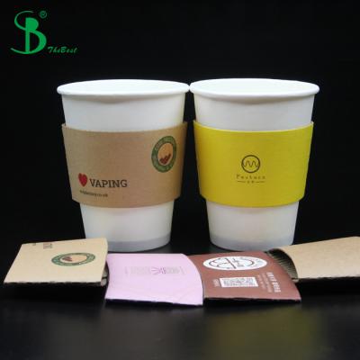 China 12oz Hot Drink Coffee Paper Cup Disposable Sleeve Paper Cup with Logo Sleeve and Lid, Coffee Paper Cups for sale