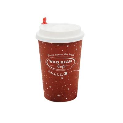 China Disposable Recyclable Single Wall Single Wall Coffee Ripple Hot Drink Cup Paper With Lid for sale