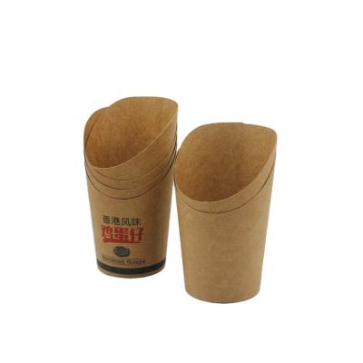 China French Fries Cup Wrapping Paper Cup Egg Waffle Disposable Paper Cup for sale