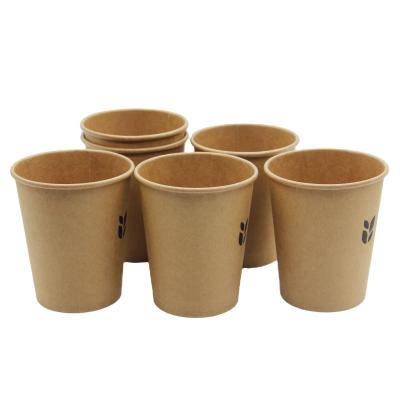 China High Quality Disposable Single Wall Hot Drinking Cup Coffee Paper Cup 8oz 12oz 16oz 20oz Disposable Wrapping Paper Cup for sale