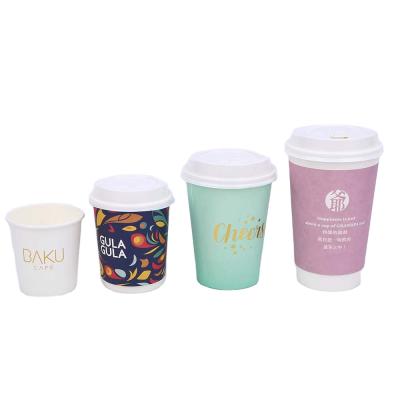 China Factory direct eco disposable cup coffee paper cups for hot drinks biodegradable for sale