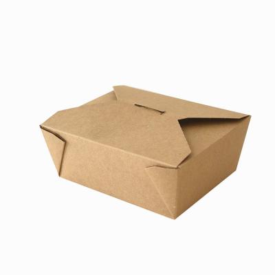 China Disposable Custom Packaging Container Disposable Kraft Paper Take Out Packing Boxes for sale