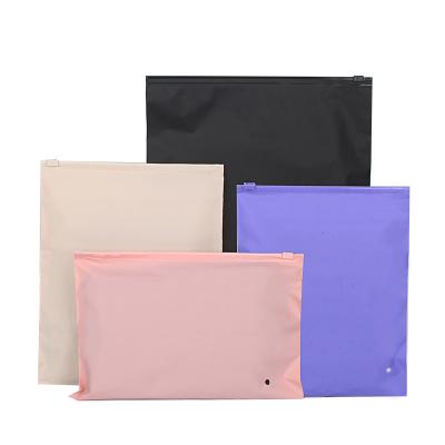 China Shock Resistance New Arrival Colored Underwear Shield Frosted Bags Cool Clothing Ziplock Bags for sale