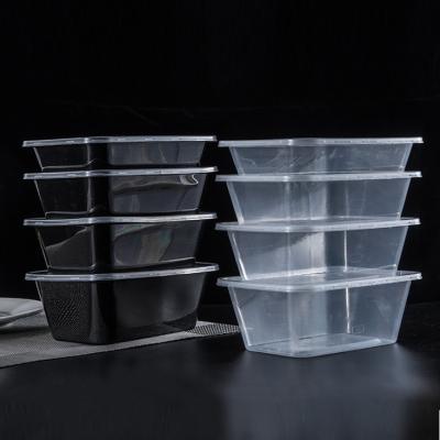 China Recyclable Rectangle Food Take Out Container Food Box Transparent PP Food Containers for sale