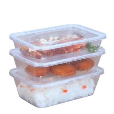 China Recyclable Wholesale Plastic Food Storage Container With Lid Rectangle Food Boxes Food Packaging for sale