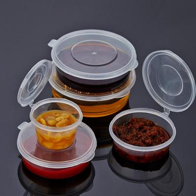 China Microwave 1oz 1.5oz 2oz 3oz 4oz 5oz Restaurant Hotel Delivery Plastic Take Out BBQ Sweet Dipping Sauce Storage Container Condiment Cup for sale