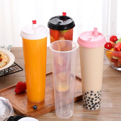 China Single Wall 90 mm Caliber Coffee Wine Beer Milkshake PP Clear Plastic Cups With Logo for sale