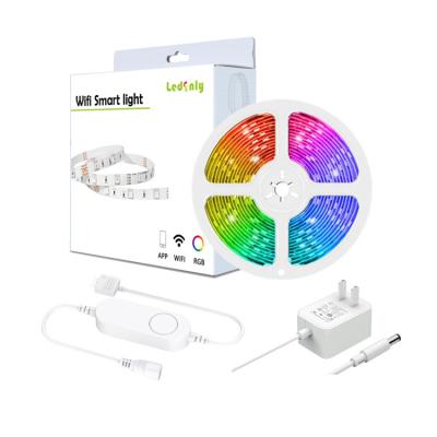 China Full Set IP65 16ft SMD 5050 RGB LED Rope Strip Light Room Wifi APP Control for Home Lighting for sale