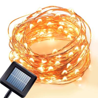 China Outdoor Decoration 10m 100leds Mini Outdoor Christmas Street Light Mason Jar Decorative Led Solar Light for sale