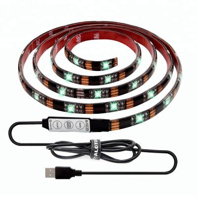 China All USB TV Backlight Kit SMD 5050 RGB Light For Computer Desk Decor 2M60LED With IR 24 Keys Mini Remote Control LED Strip Light for sale