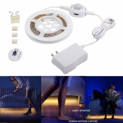 China 1.5Meter Long Decorative Lighting SMD3528 Under Bed Light LED Strip With Motion Sensor And Power Adapter for sale