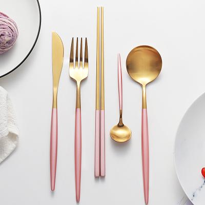 China Cutipol Tableware Hotel Cutlery Set Sustainable Wedding Cutlery Set Rose Gold Cutlery Set for sale