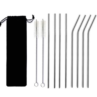 China LOW MOQ Viable Wholesale Reusable Metal Drinking Straw Stainless Steel Straw Set for sale