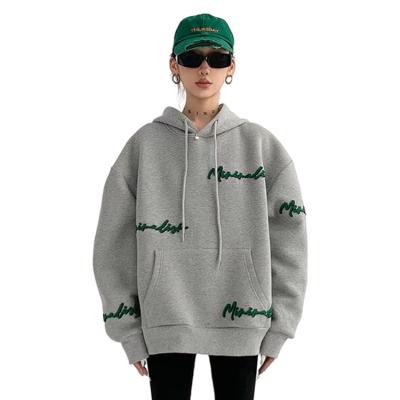 China Anti-wrinkle Cotton Fleece Women Crew Logo Oversize Custom Embroidery Jumper Neck Tops Women's Sweatshirt Clothing Pullover Hoodies for sale